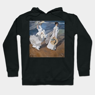 Joaquin Sorolla Y Bastida - Strolling Along The Seashore (1909) Hoodie